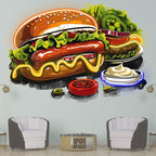 Bountiful Burger Feast - Hot Dogs and LED neon sign product image