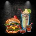 Creative Hamburger Holder Hot Dog Ice LED neon sign by NeonCS