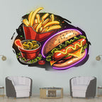 Tasty Set Burger Fries & Ice Cream LED neon sign product image