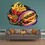 Tasty Set Burger Fries & Ice Cream LED neon sign product image