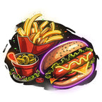 Tasty Set Burger Fries & Ice Cream LED neon sign product image