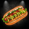 Creative Tasty Burger Big Burger with LED neon sign by NeonCS