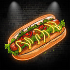 Creative Tasty Burger Big Burger with LED neon sign by NeonCS