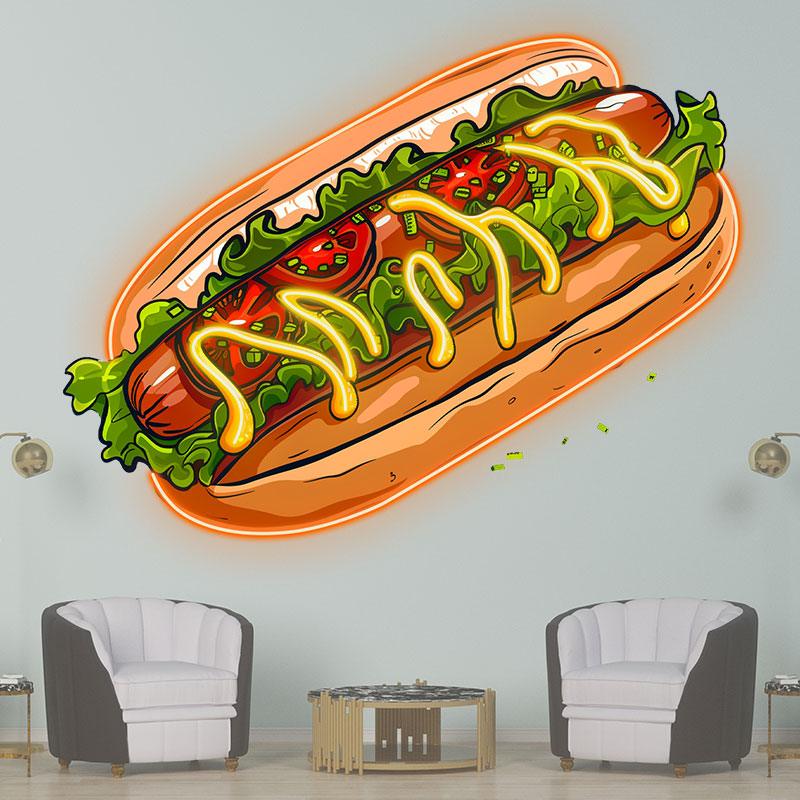 Creative Tasty Burger Big Burger with LED neon sign product image