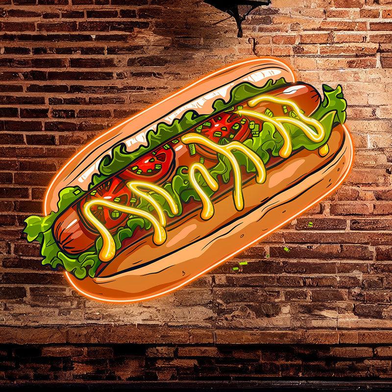 Creative Tasty Burger Big Burger with LED neon sign product image