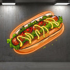 Creative Tasty Burger Big Burger with LED neon sign product image