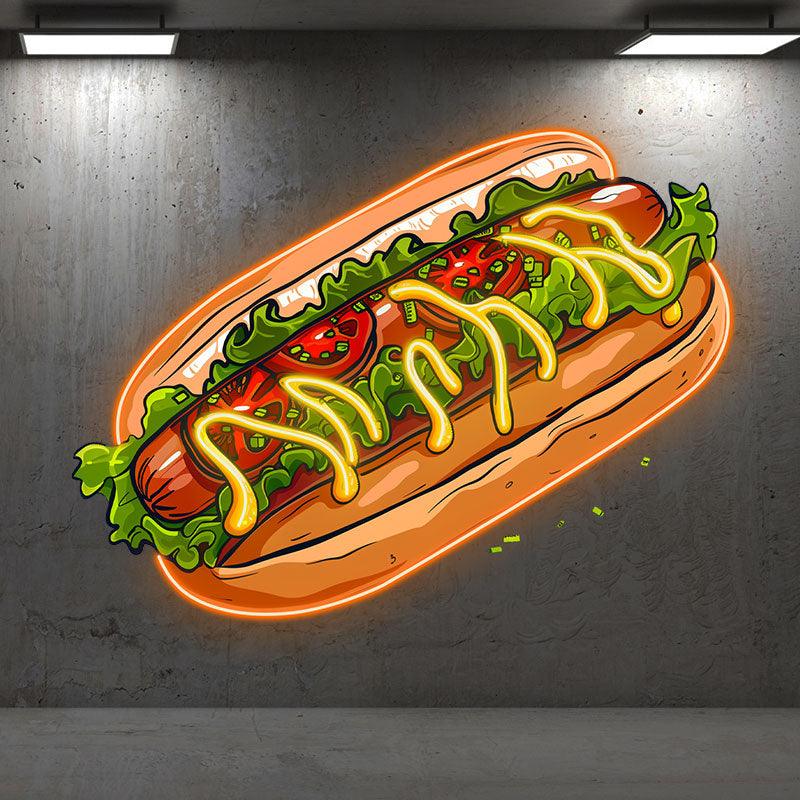 Creative Tasty Burger Big Burger with LED neon sign product image