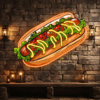Creative Tasty Burger Big Burger with LED neon sign product image