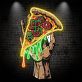 Delicious Pizza Large Hand-held Pizza LED neon sign by NeonCS