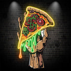Delicious Pizza Large Hand-held Pizza LED neon sign by NeonCS