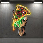 Delicious Pizza Large Hand-held Pizza LED neon sign product image