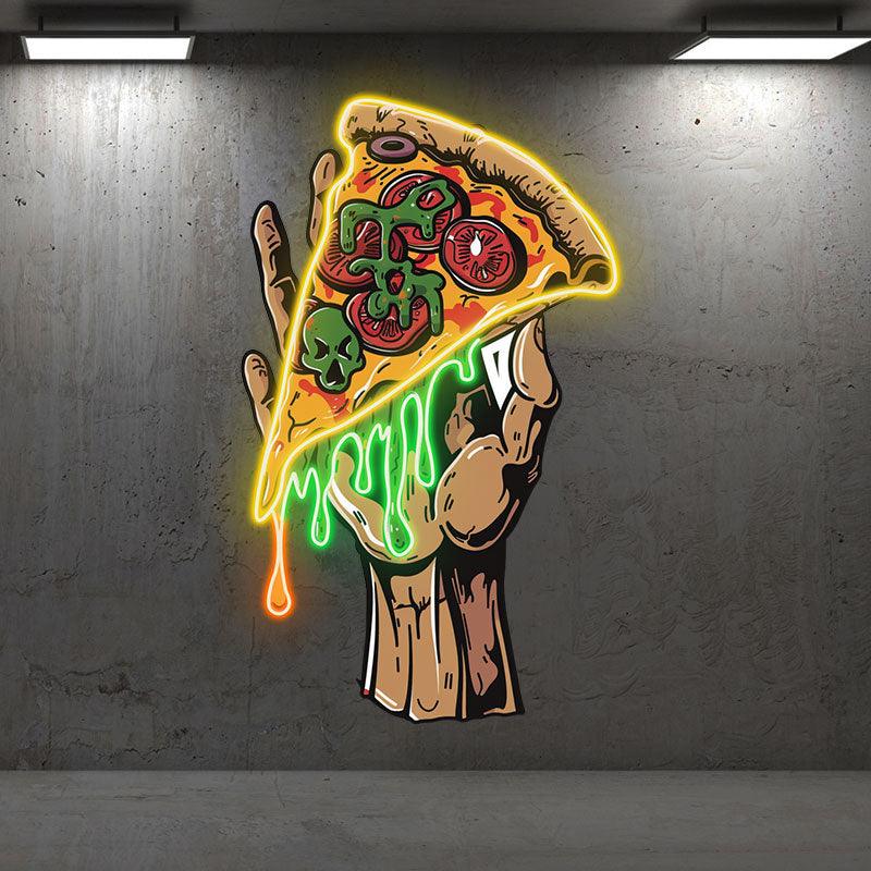 Delicious Pizza Large Hand-held Pizza LED neon sign product image