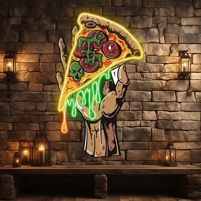 Delicious Pizza Large Hand-held Pizza LED neon sign product image