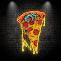 Fun Pizza Juicy Delicious Pizza with LED neon sign by NeonCS