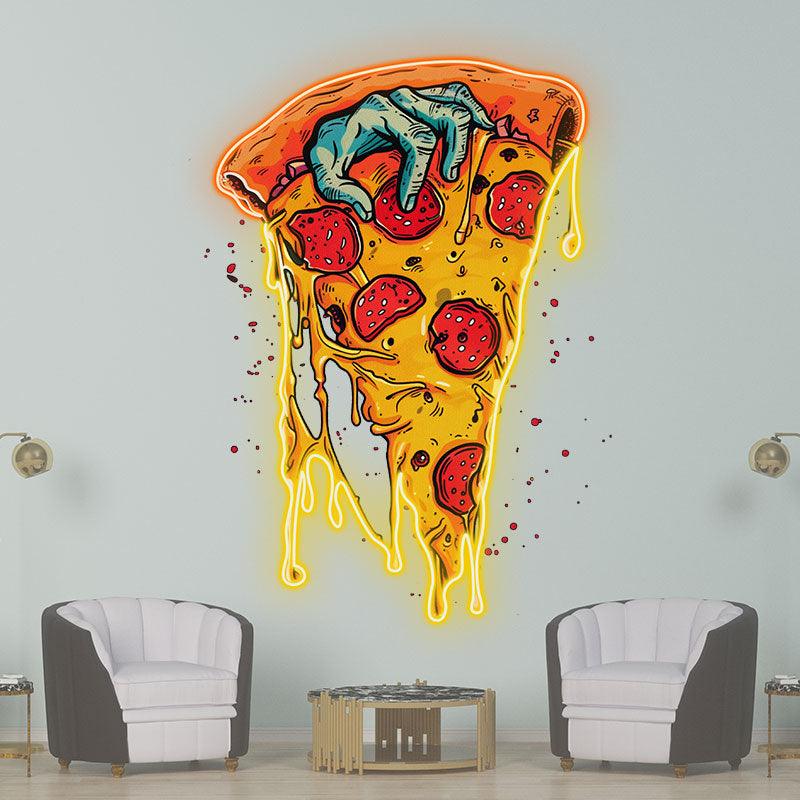 Fun Pizza Juicy Delicious Pizza with LED neon sign product image
