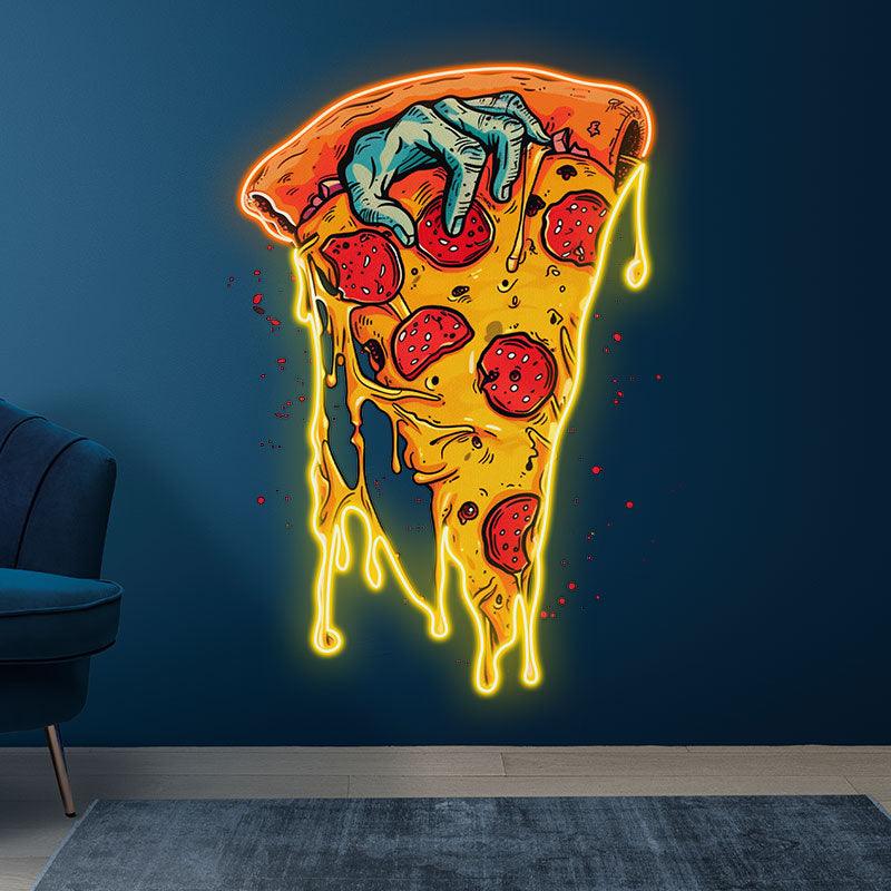 Fun Pizza Juicy Delicious Pizza with LED neon sign product image