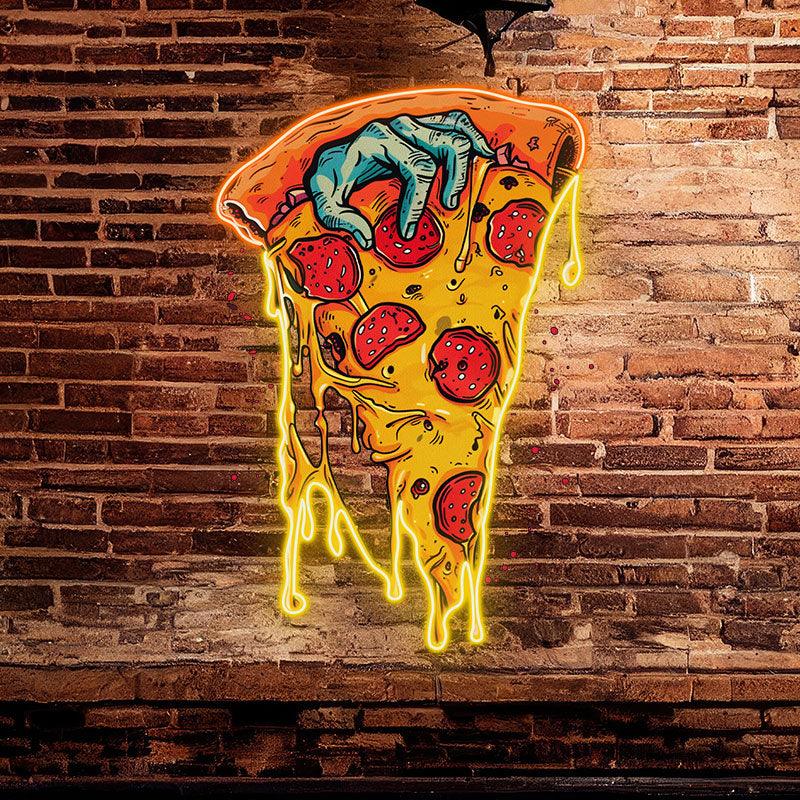 Fun Pizza Juicy Delicious Pizza with LED neon sign product image