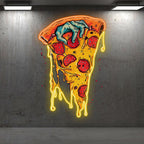 Fun Pizza Juicy Delicious Pizza with LED neon sign product image