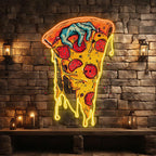 Fun Pizza Juicy Delicious Pizza with LED neon sign product image