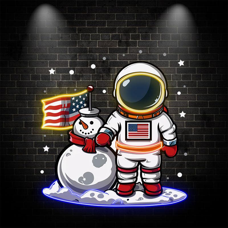 Christmas Astronauts and Snowmen: a LED neon sign by NeonCS