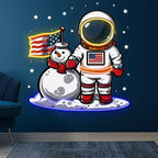 Christmas Astronauts and Snowmen: a LED neon sign product image