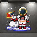 Christmas Astronauts and Snowmen: a LED neon sign product image