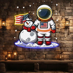 Christmas Astronauts and Snowmen: a LED neon sign product image