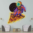 Space Pizza Party Astronauts Sitting LED neon sign product image