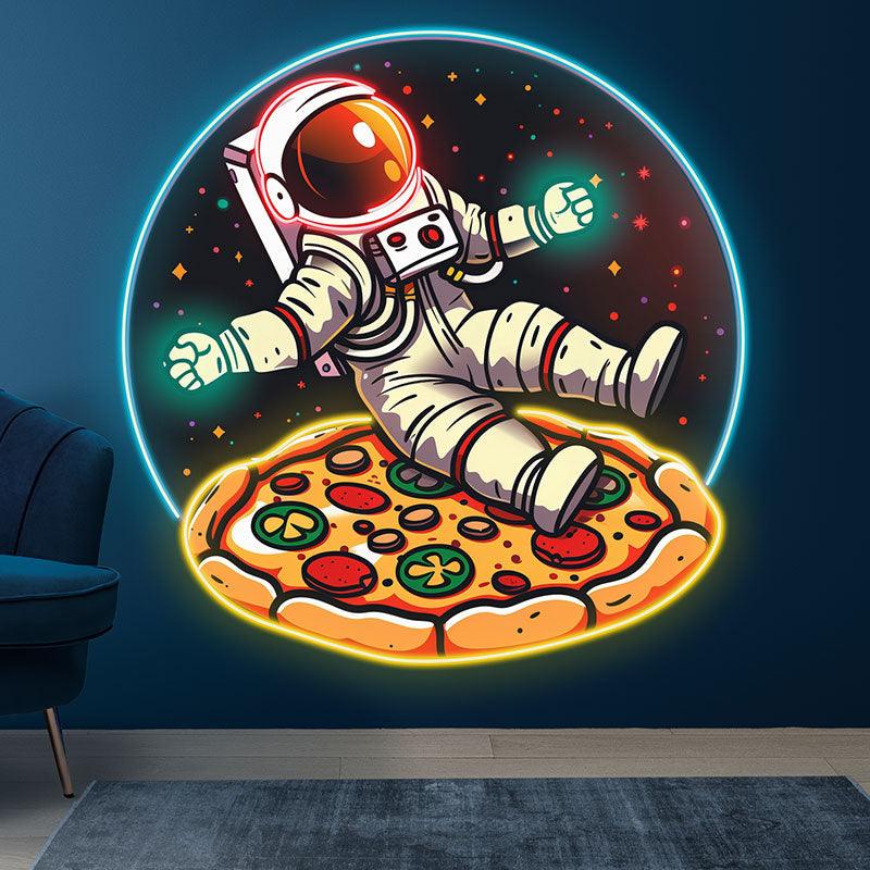 Delicious in Space Astronaut Lying on LED neon sign product image