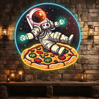 Delicious in Space Astronaut Lying on LED neon sign product image