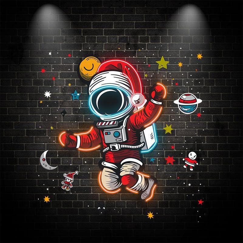 Astronaut Santa's Space Adventure: LED neon sign by NeonCS