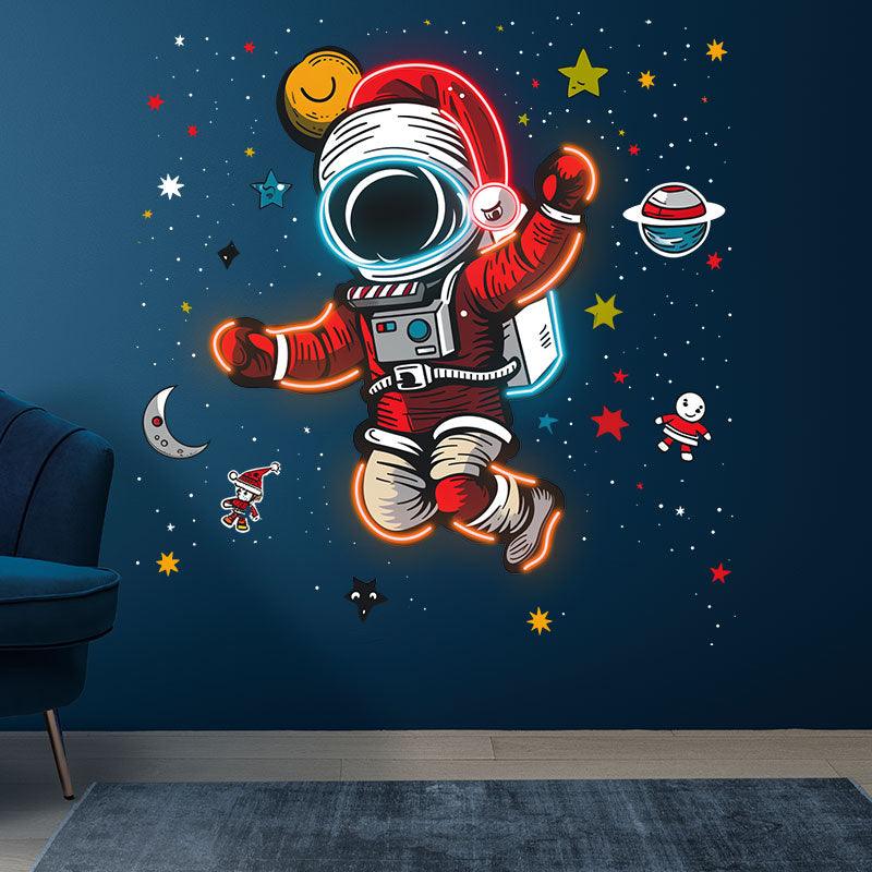 Astronaut Santa's Space Adventure: LED neon sign product image