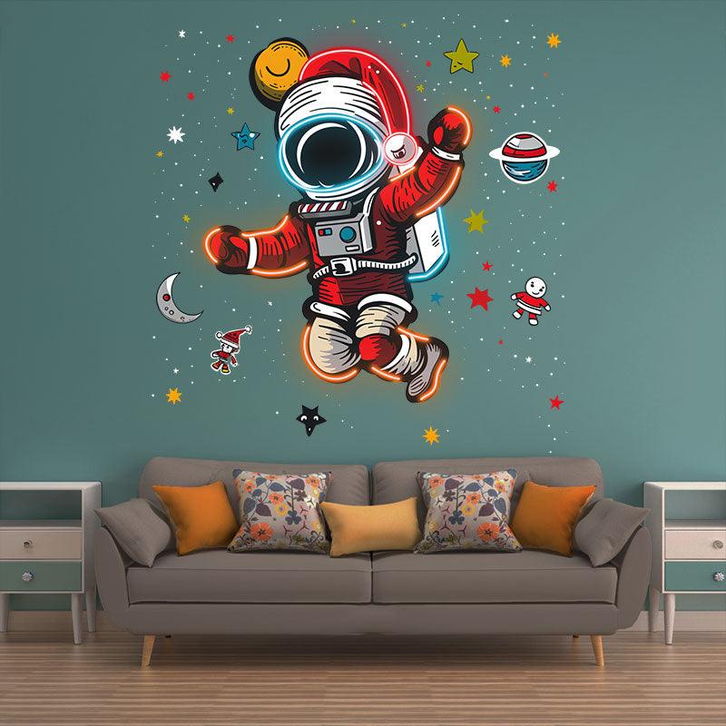 Astronaut Santa's Space Adventure: LED neon sign product image