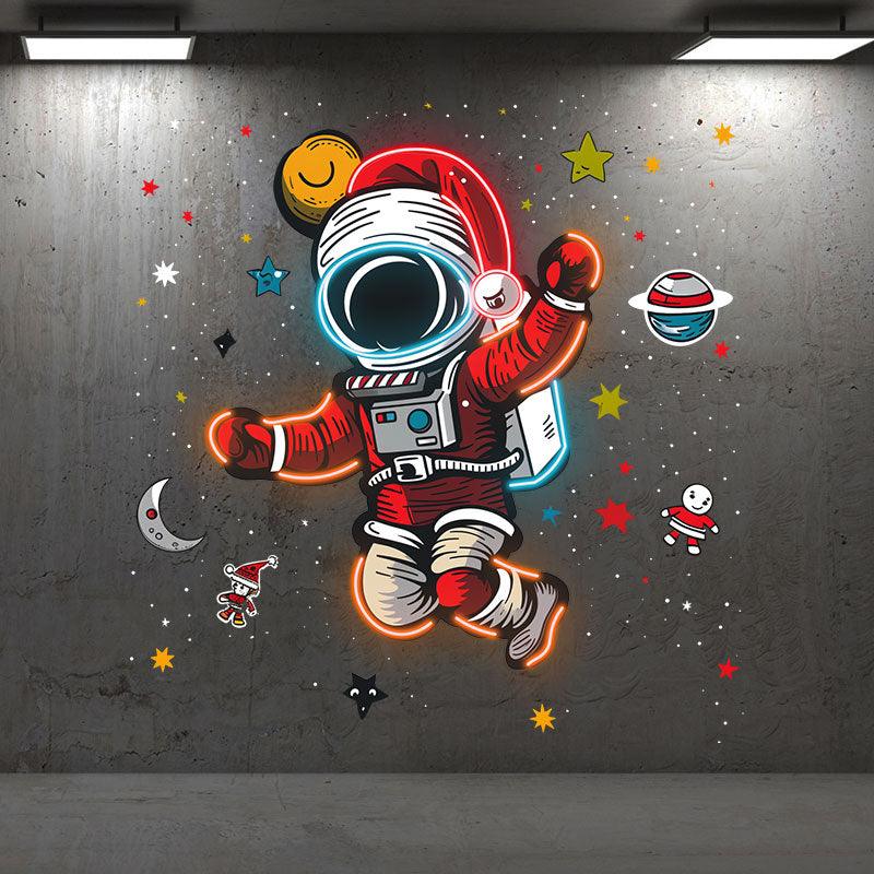 Astronaut Santa's Space Adventure: LED neon sign product image