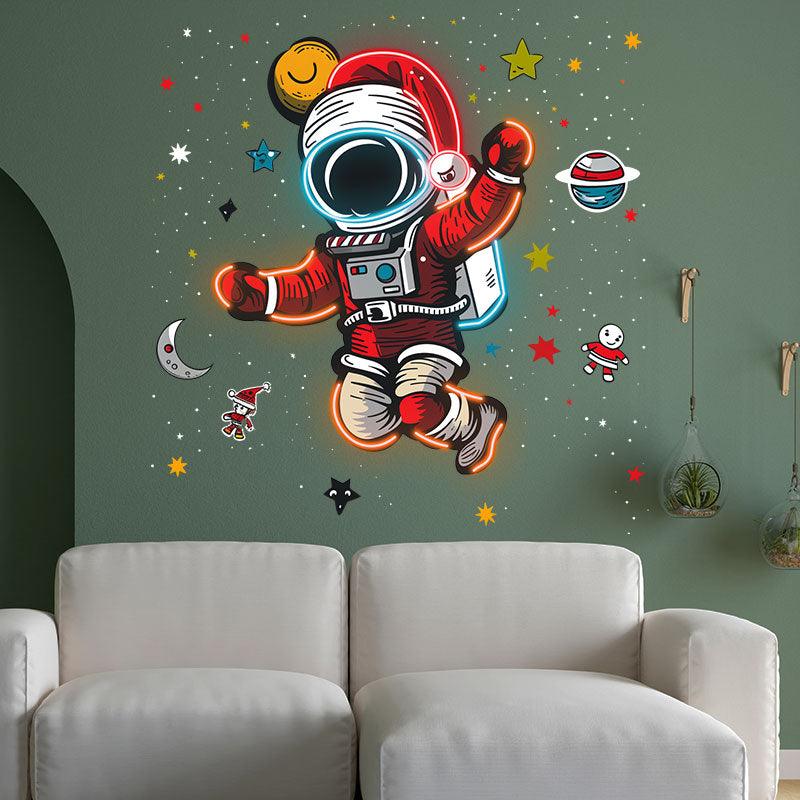 Astronaut Santa's Space Adventure: LED neon sign product image