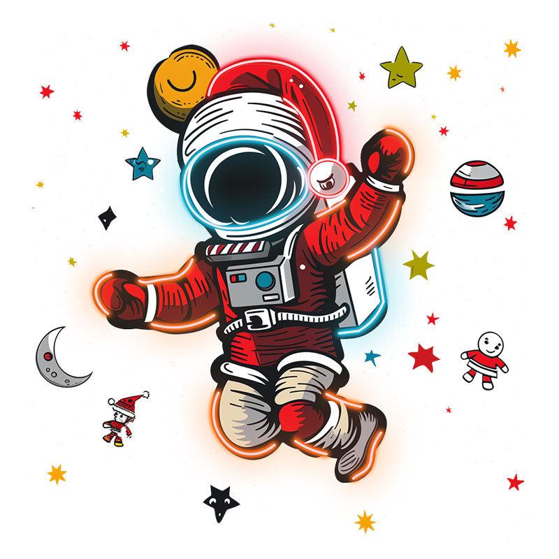 Astronaut Santa's Space Adventure: LED neon sign product image