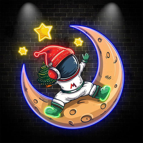 Christmas Miracle on the Moon: LED neon sign by NeonCS
