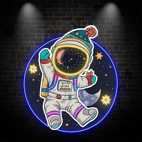 Colorful Christmas Spacesuits: a LED neon sign by NeonCS