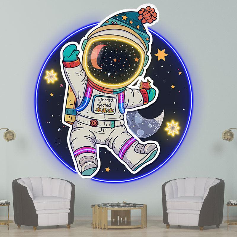 Colorful Christmas Spacesuits: a LED neon sign product image