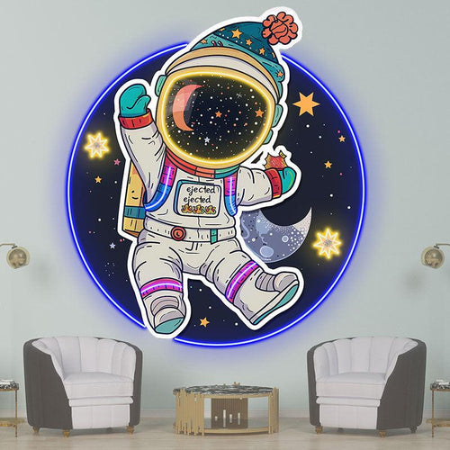 Colorful Christmas Spacesuits: a LED neon sign product image