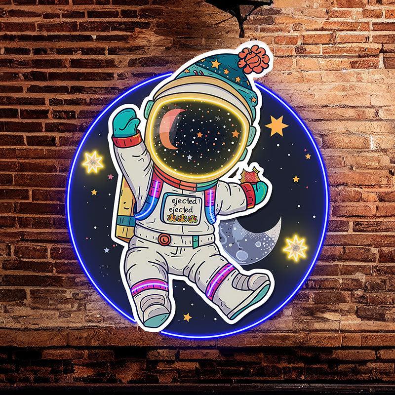 Colorful Christmas Spacesuits: a LED neon sign product image