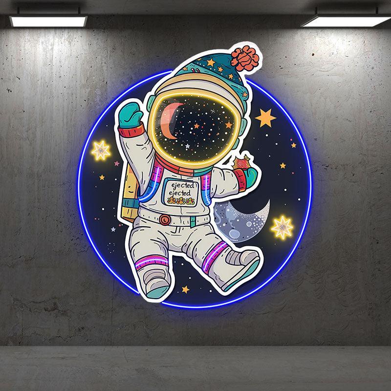Colorful Christmas Spacesuits: a LED neon sign product image