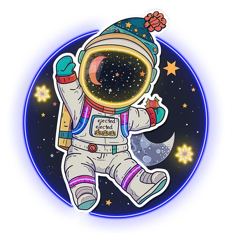 Colorful Christmas Spacesuits: a LED neon sign product image