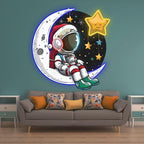 Christmas Eve on the Moon: Astronauts LED neon sign product image