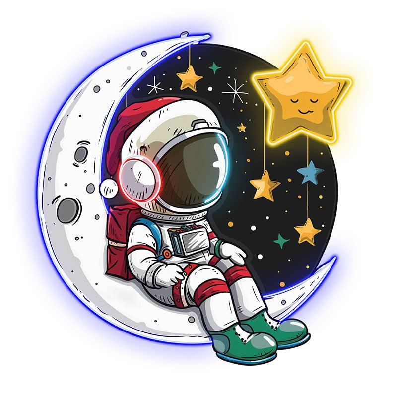 Christmas Eve on the Moon: Astronauts LED neon sign product image