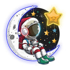 Christmas Eve on the Moon: Astronauts LED neon sign product image