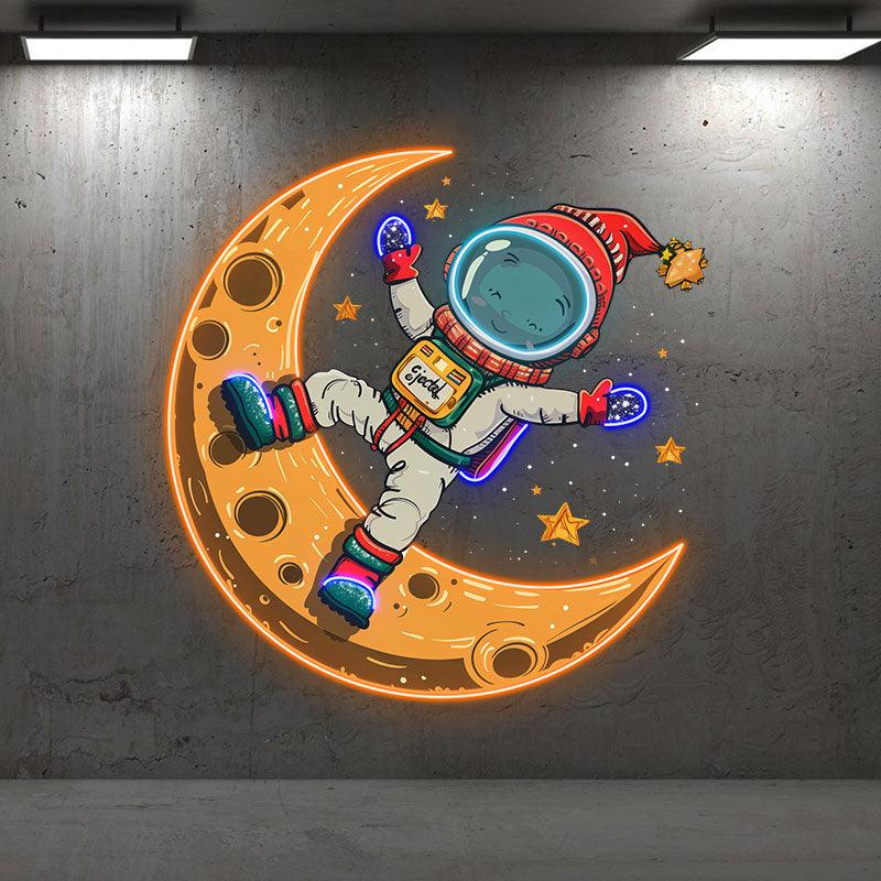 Merry Christmas Astronaut : a Holiday LED neon sign product image