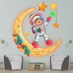Astronauts on a Golden LED neon sign product image
