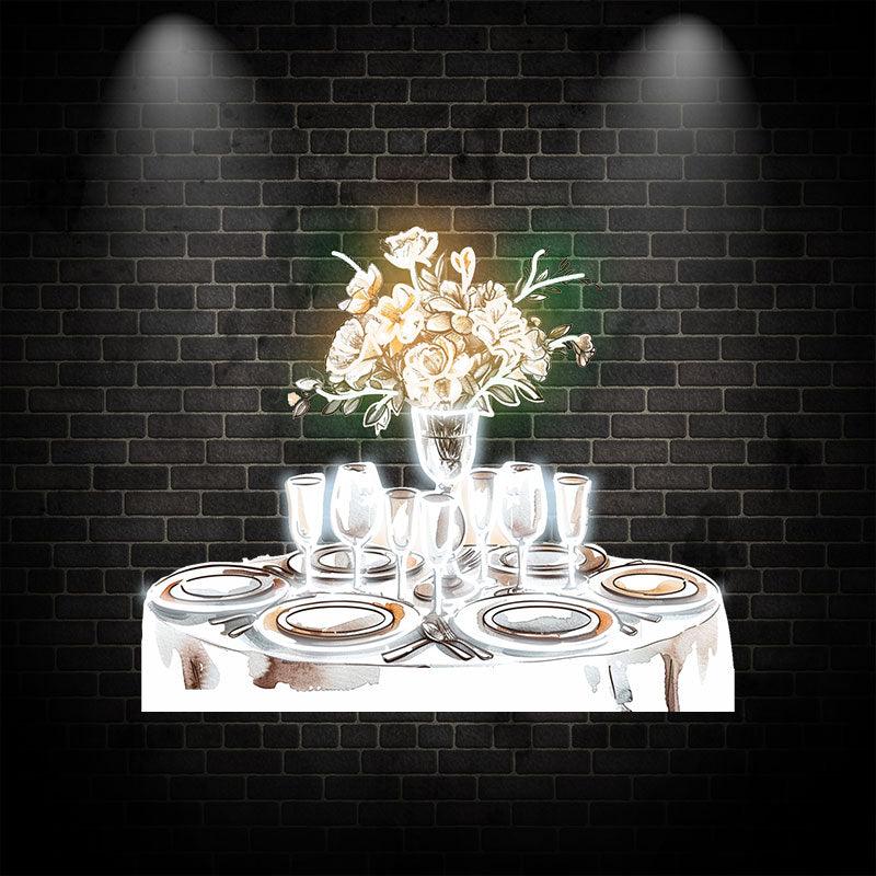 Romantic Wedding White Table Lights LED neon sign by NeonCS