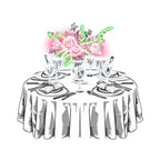 Wedding Delight: Pink Flowers on White LED neon sign product image